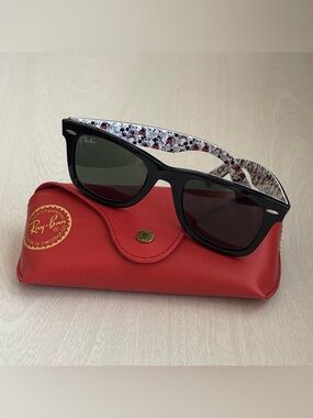 Ray-Ban Black Disney Sunglasses with Mickey Mouse Design - 90th Anniversary